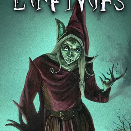 Image similar to book cover horror story about elves