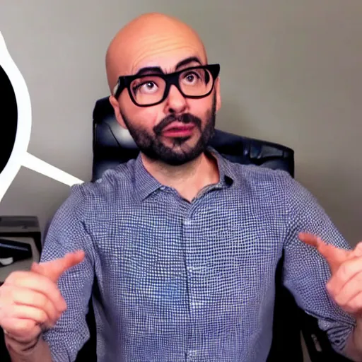 Prompt: vsauce doing a pro gamer move