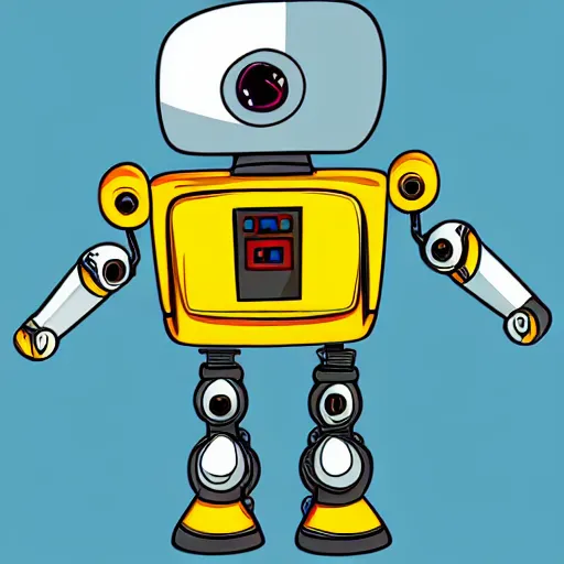 Prompt: cartoon robot