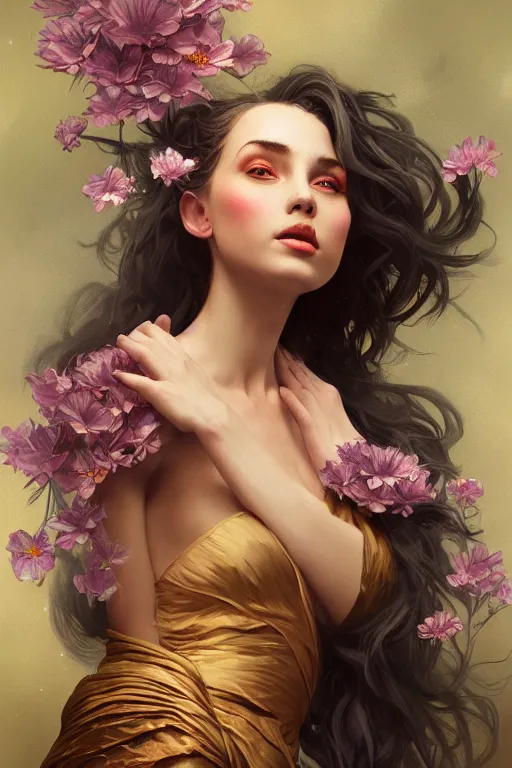 Prompt: photography of bill brauer exploding into flowers with velvet feathers, deep focus, d & d, fantasy, intricate, elegant, highly detailed, digital painting, artstation, concept art, matte, sharp focus, illustration, hearthstone, art by artgerm and greg rutkowski and alphonse mucha