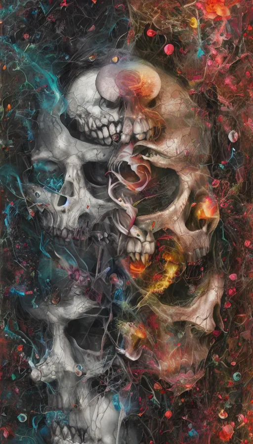 Image similar to life and death mixing together, by sam spratt