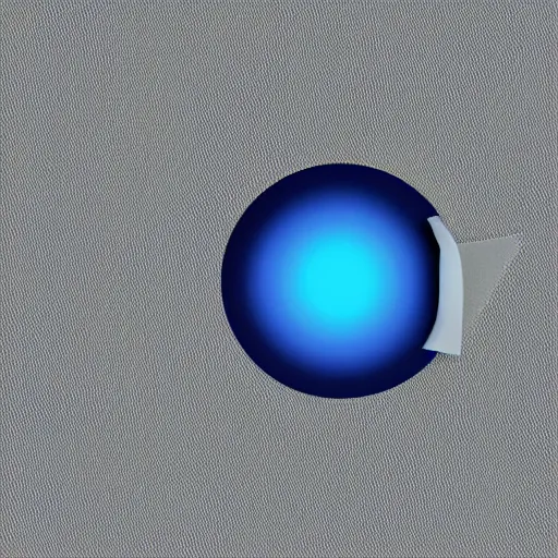 Image similar to 2D digital art of a blue circle with a gray rectangle sticking out of it on the left side on a white background