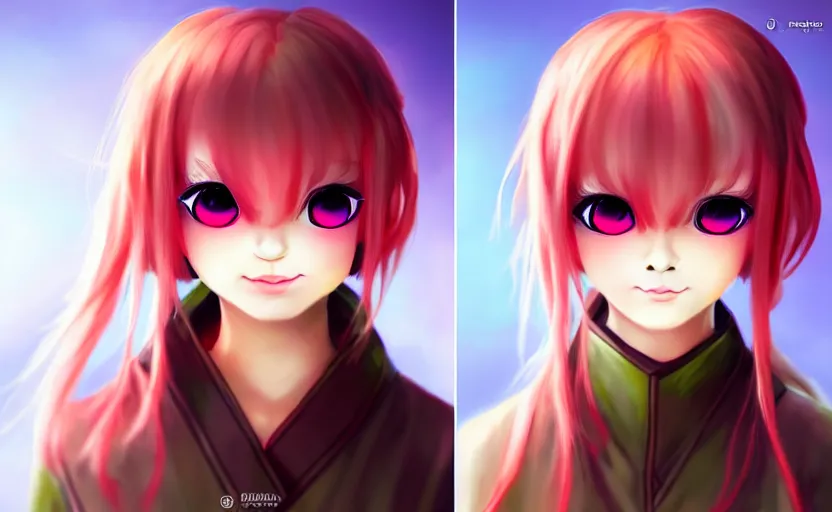 Image similar to cute girl made of sushi, dnd character portrait, anime, realistic render