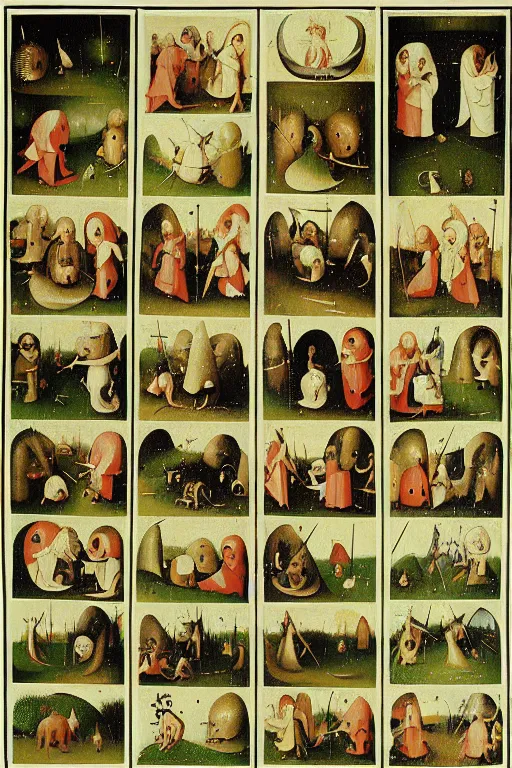 Image similar to hieronymus bosch sprite sheet