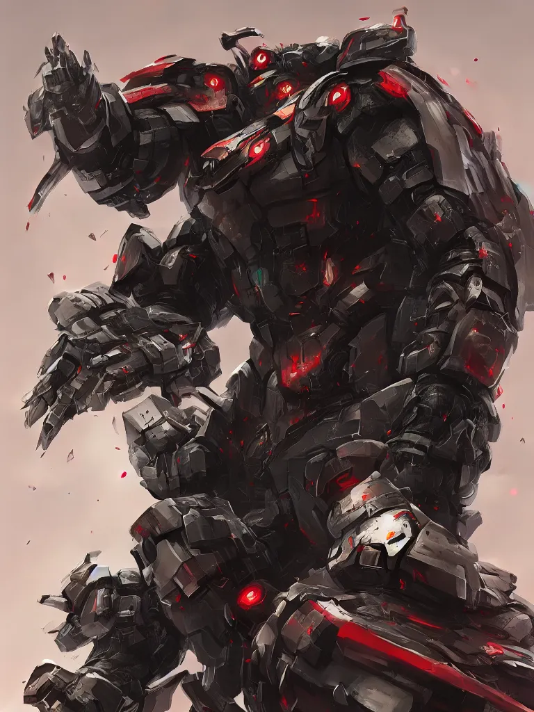 Image similar to “A detailed portrait of a giant robot panda dressed as a samurai, anime, trending on artstation, octane render, cgsociety, 4K, 8K”