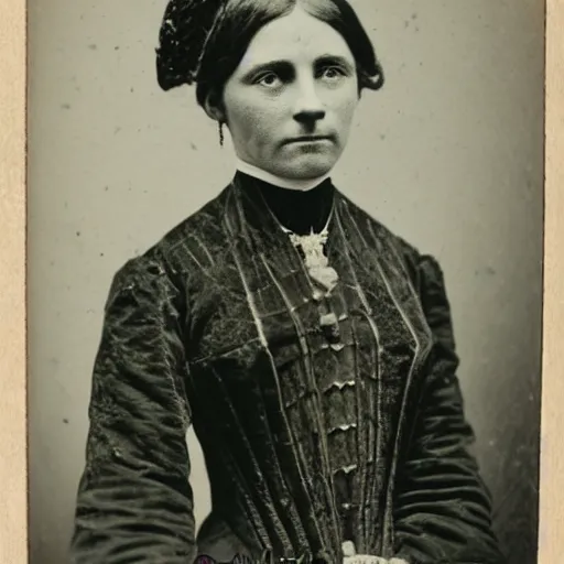 Prompt: a photo of a Victorian woman taken in the 1870s, Victorian photography, photography, high quality, detailed, restored