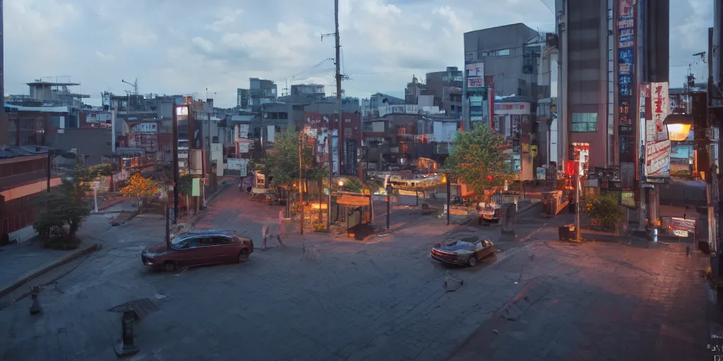 Prompt: Kanazawa City, cinematic lighting, detailed oil painting, unreal 5 render, 8k