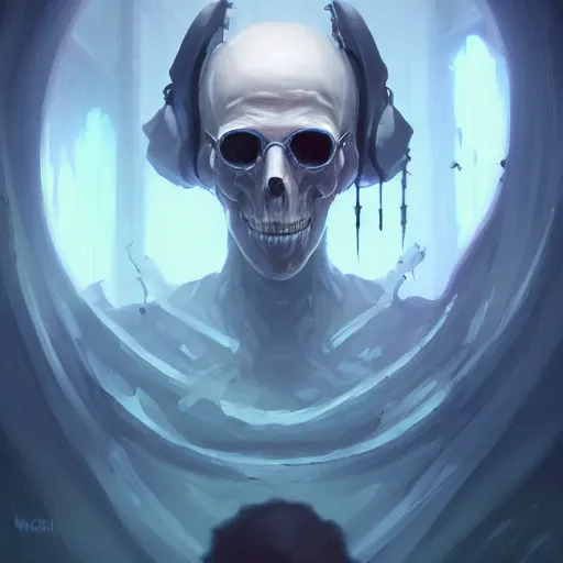 Prompt: portrait of Mitch McConnell grim reaper of death, cyberpunk concept art by pete mohrbacher and artgerm and wlop and greg rutkowski and deathburger, digital art, highly detailed, intricate, sci-fi, sharp focus, Trending on Artstation HQ, deviantart, unreal engine 5, 4K UHD image