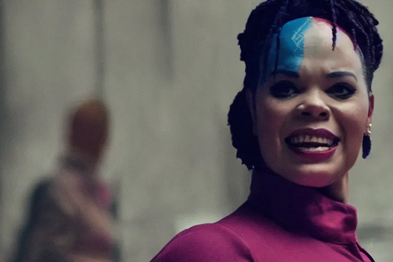 Image similar to yamiche alcindor in a still of the suicide squad ( 2 0 2 1 )