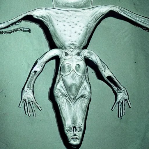 Image similar to roswell alien autopsy, high quality, high resolution