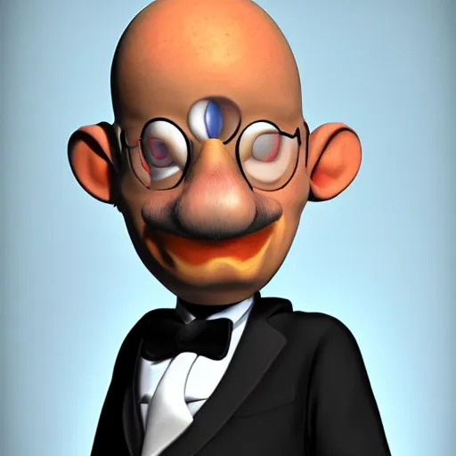Prompt: a masterpiece portrait of Dr Eggman, photo realistic