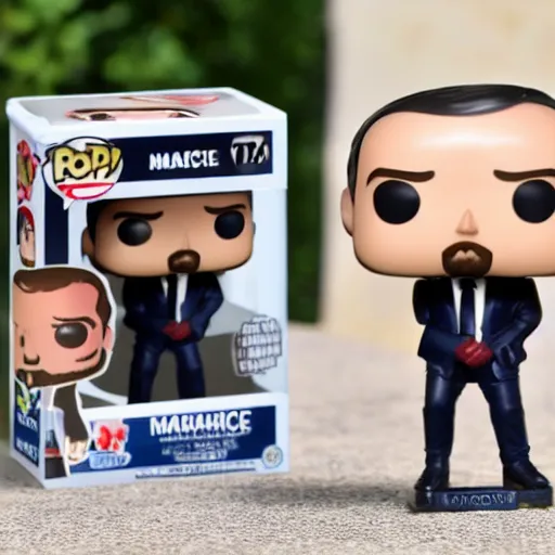 Image similar to emmanuel macron funko pop character