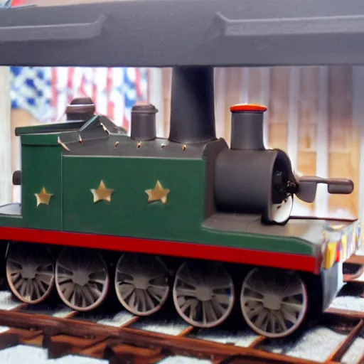 Image similar to thomas the military engine in the trolley dillema