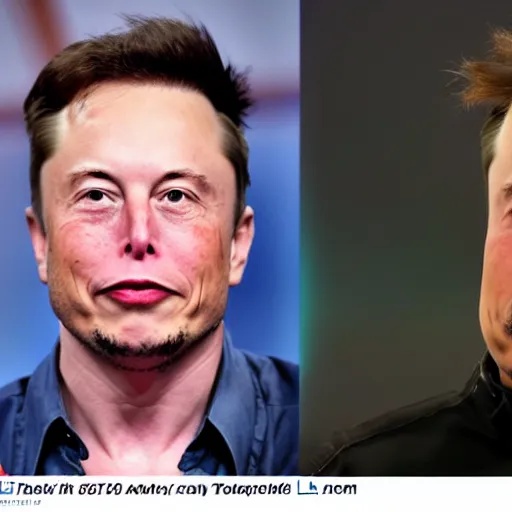 Image similar to a picture of elon musks face on the side of a rocket