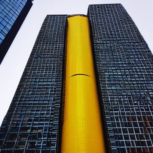 Prompt: “towering skyscraper shaped like a banana”