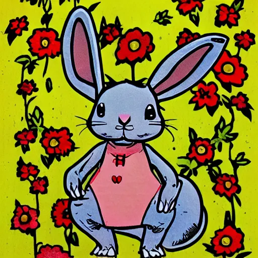 Image similar to cute rabbit by todd mcfarlane