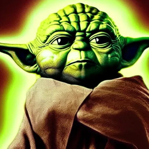 Image similar to furious angry evil big huge yoda