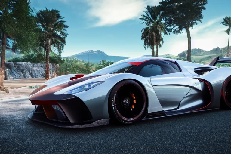 Image similar to photo wallpaper sport car gran turismo 7 forza horizon need for speed fast and furious 5 unreal engine supercar hypercar game concept car octane render, 4 khd 2 0 2 2 3 d cgi rtx style chrome reflexion global illumination ray tracing hdr arstation pixar and disney unreal