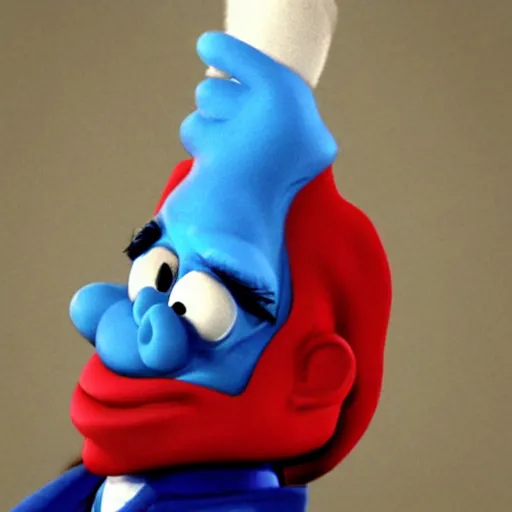 Prompt: trump as a smurf