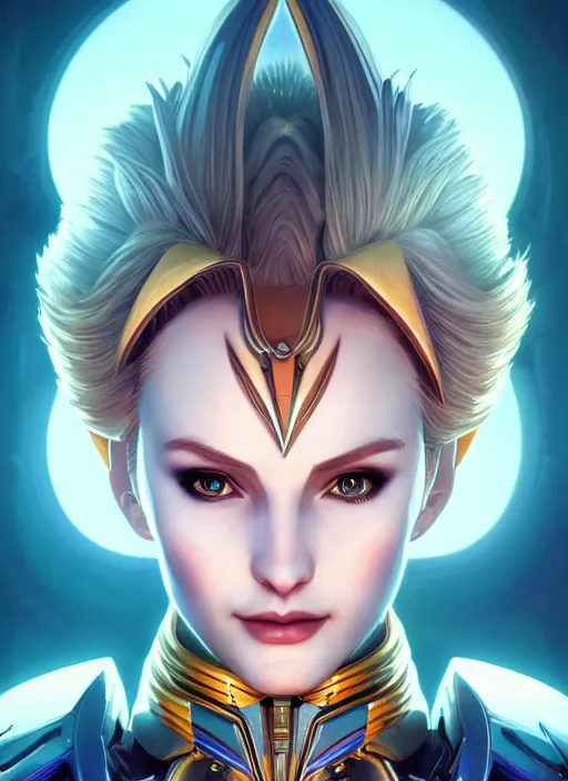 Image similar to symmetry!! portrait of sailor uranus! alien in the style of horizon zero dawn, machine face, intricate, elegant, highly detailed, digital painting, artstation, concept art, smooth, sharp focus, illustration, art by artgerm and ross tran and greg rutkowski and alphonse mucha, 8 k