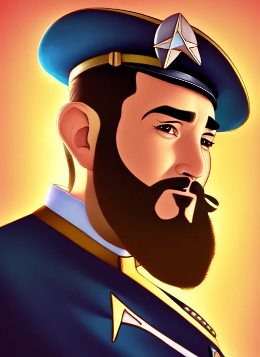 Image similar to cute star trek officer fidel castro, natural lighting, path traced, highly detailed, high quality, digital painting, by don bluth and ross tran and studio ghibli and alphonse mucha, artgerm