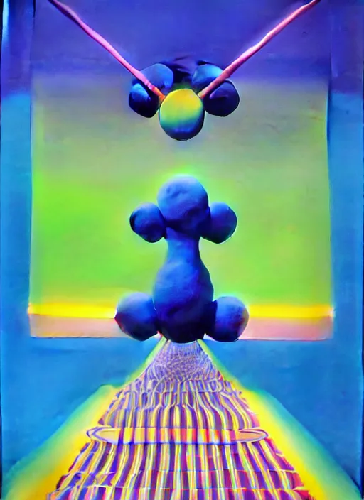 Image similar to final whish end by shusei nagaoka, kaws, david rudnick, airbrush on canvas, pastell colours, cell shaded, 8 k