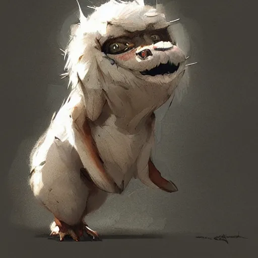 Prompt: adorable furry monster child, concept art by Greg Rutkowski