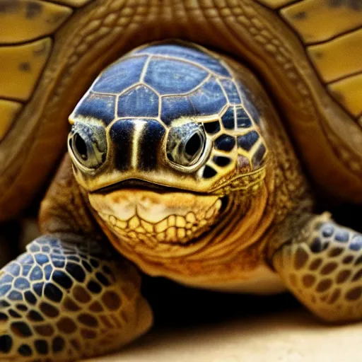 Image similar to A turtle with a camera on its shell, realistic, ultra high detail, 8k, close up.