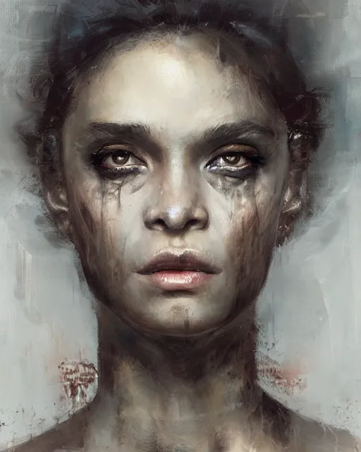 Prompt: portrait of demon girl by tim okamura, dreamy and ethereal, expressive pose, big black eyes, exciting expression, fantasy, intricate, elegant, dark and moody smoke, highly detailed, digital painting, artstation, concept art, smooth, sharp focus, illustration