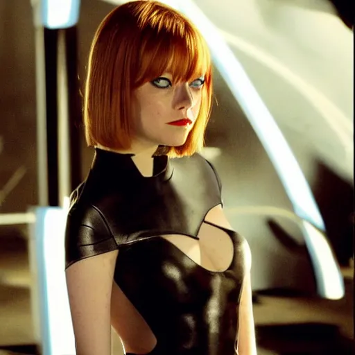 Image similar to emma stone as aeon flux