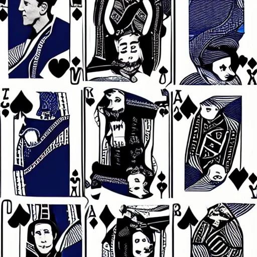 Image similar to mark zuckerburg playing cards