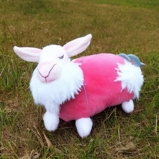 Prompt: cute fumo plush of a cute sheepgirl, goat, anime girl