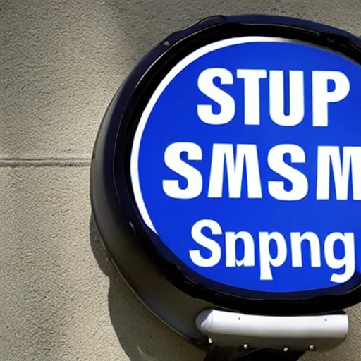 Prompt: stop sign by samsung