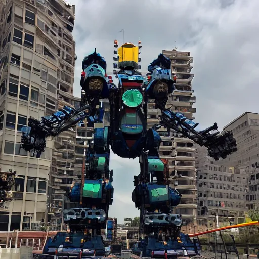 Image similar to a giant robot being built
