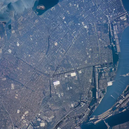 Prompt: view of new york from the international space station