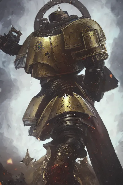 Image similar to armor portrait heros warhammer 4 0 k horus heresy fanart - the primarchs emperor by johannes helgeson animated with vfx concept artist & illustrator global illumination ray tracing hdr fanart arstation zbrush central hardmesh 8 k octane renderer comics stylized