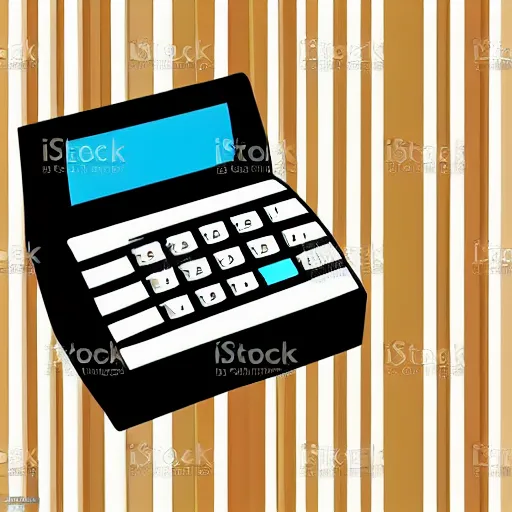 Prompt: cash register in front of a wall of building supplies vector art