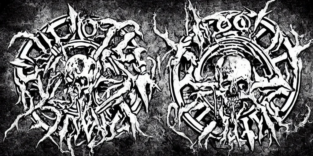 Image similar to 90s old school death metal band logo