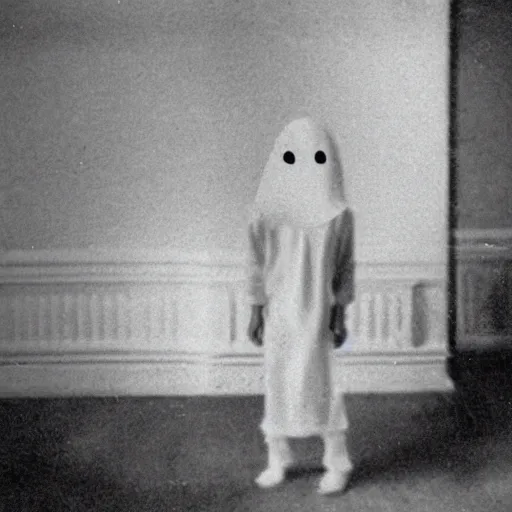 Prompt: found footage photograph of a ghost