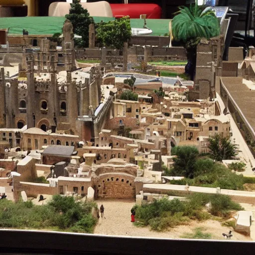 Image similar to a miniature model of a medieval mediterranean city