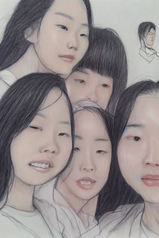 Prompt: someone behind us, sketch and art by jacqueline e, bo feng lin