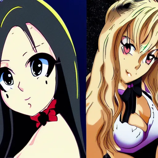 Image similar to mariah carey as an anime villain