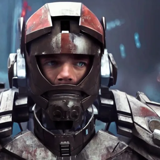 Image similar to film still of Pewdiepie as a jaeger pilot in Pacific Rim (2013) very detailed 4k quality super realistic