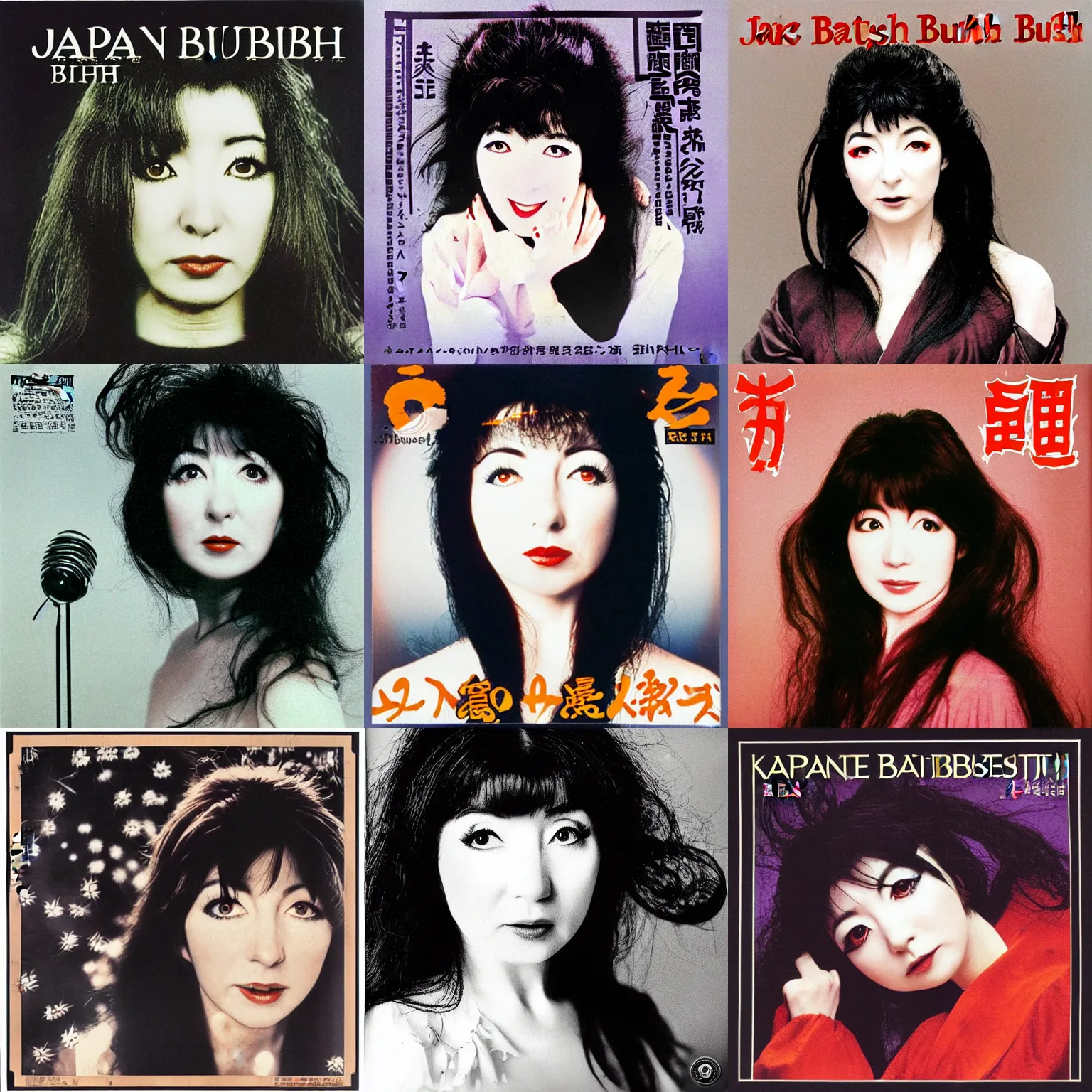 Image similar to japanese kate bush, album cover