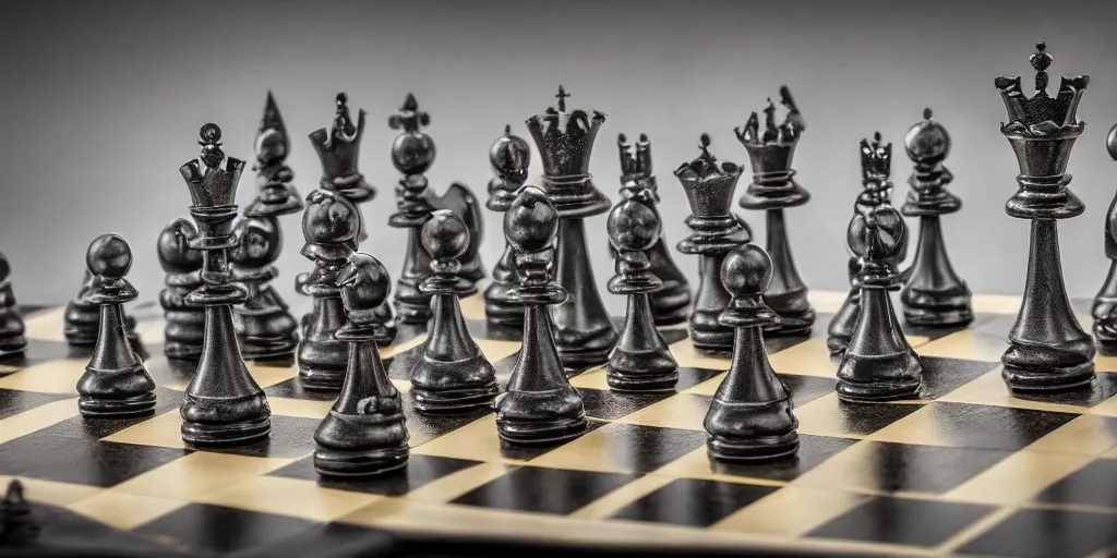 Prompt: photo taken of an epic intricate, ultra detailed, super realistic majestic gracious regal aristocratic gothic live chess created by weta workshop and tim burton, menacing, wide angle, full body shots, photorealistic, sharp focus, gloomy, extremely cold blueish colour temperature, 3 5 mm, f 1. 4, golden ratio
