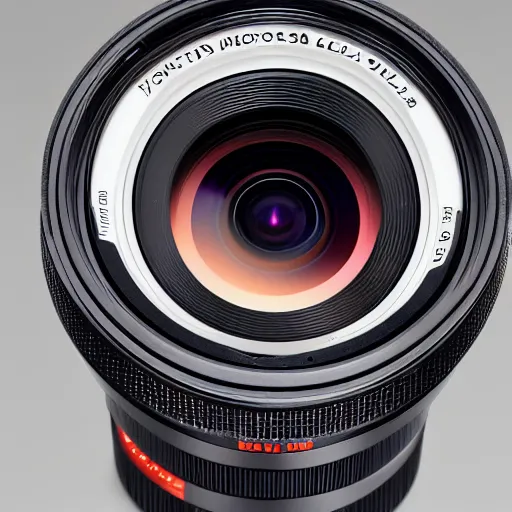 Prompt: Laowa Argus 24mm f/0.95, newly released photographic lens, Sony E mount version, product photography, studio light, white background