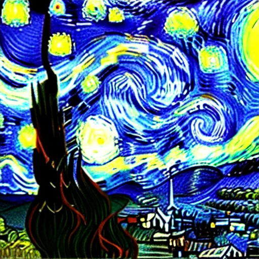 Prompt: starry night photorealistic