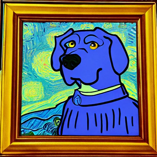 Prompt: scooby doo portrait, van gogh