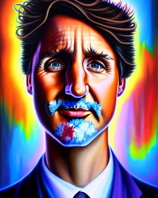 Prompt: detailed portrait of justin trudeau colorful socks!!! by tomasz alen kopera and peter mohrbacher and johanna martine! and margaret keane! coherent luminescent