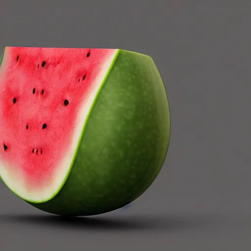 Prompt: a crossbreed between a plum and a watermelon, trending on artstation, zbrush, mannerism, photorealistic, professional photography, 4 k, 8 k